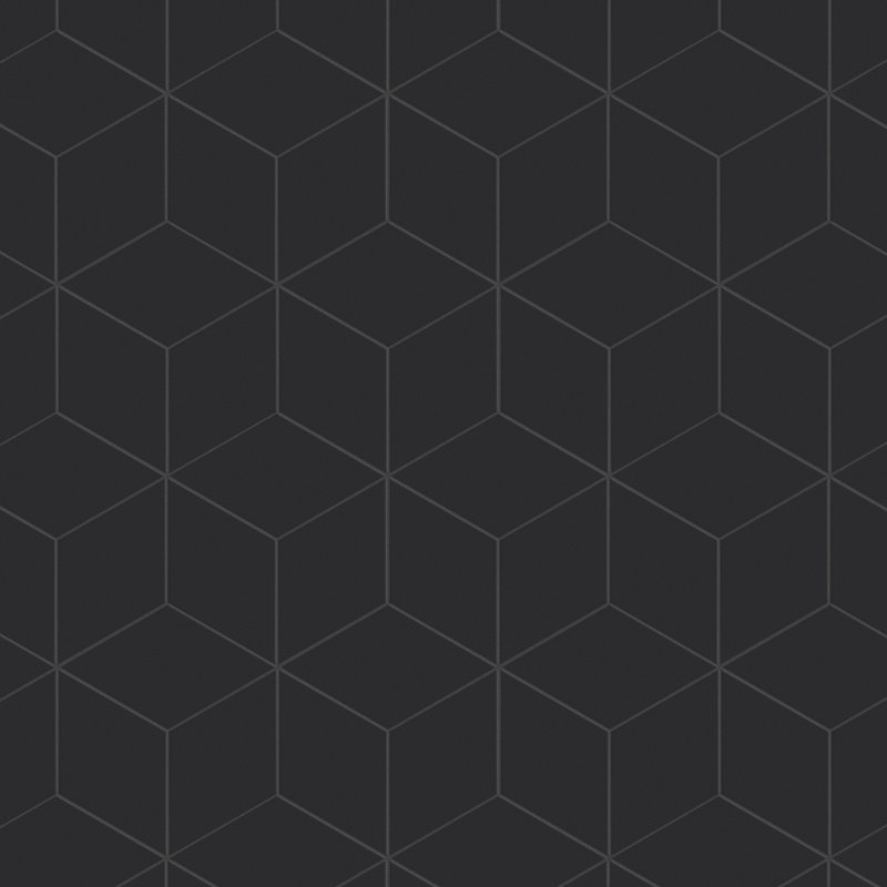 Rhombus Smooth 6" x 10" Porcelain Wall & Floor Tile, Black