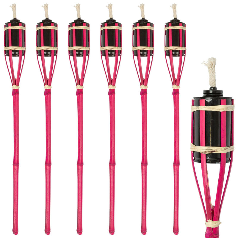 No Power Source Required / Manual Outdoor Floor Lamp, 60cm H x 6cm W x 6cm D, Pink