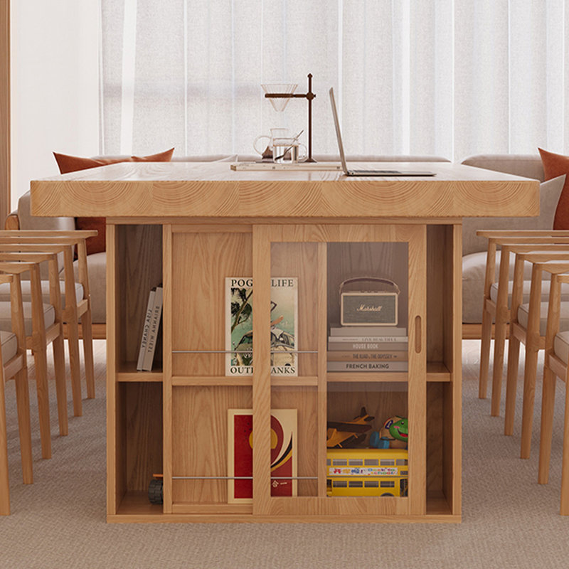 Bureau rectangulaire en bois massif Burlywood, H 29,53 po x l 62,99 po x P 27,56 po