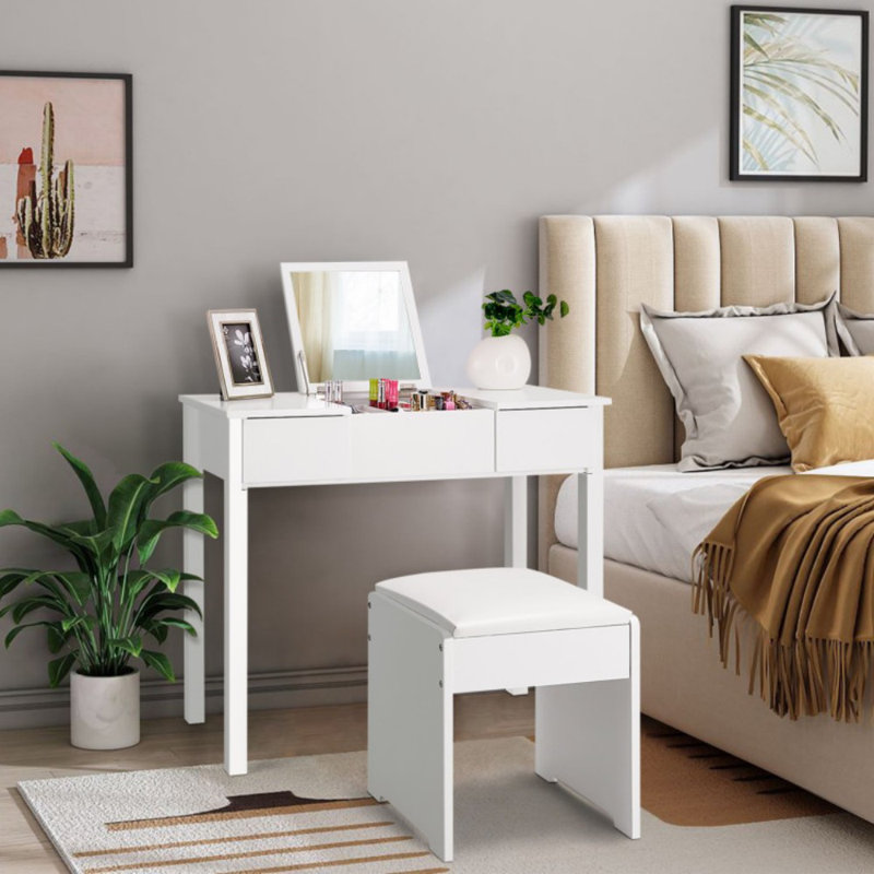 Ensemble coiffeuse et coiffeuse Vanity