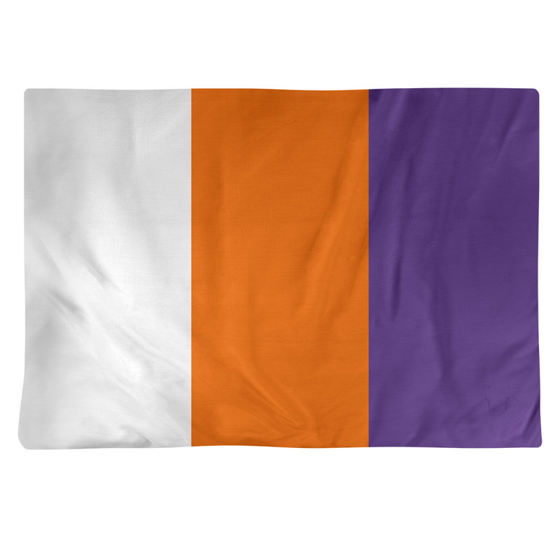 Récapitulatif de 18 po Clemson, Blanc / Orange, Polyester sergé