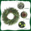 Couronne de Noël en pin Norfolk - vert - pin artificiel 24 po Real-Touch, décoration de porte d'entrée flexible