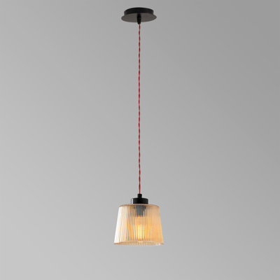 1 - Light Black/Red Single Pendant