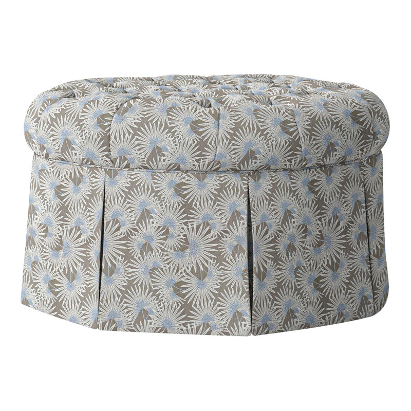 Alma 35" Tufted Round Cocktail Ottoman, Perigold Etta Vapor