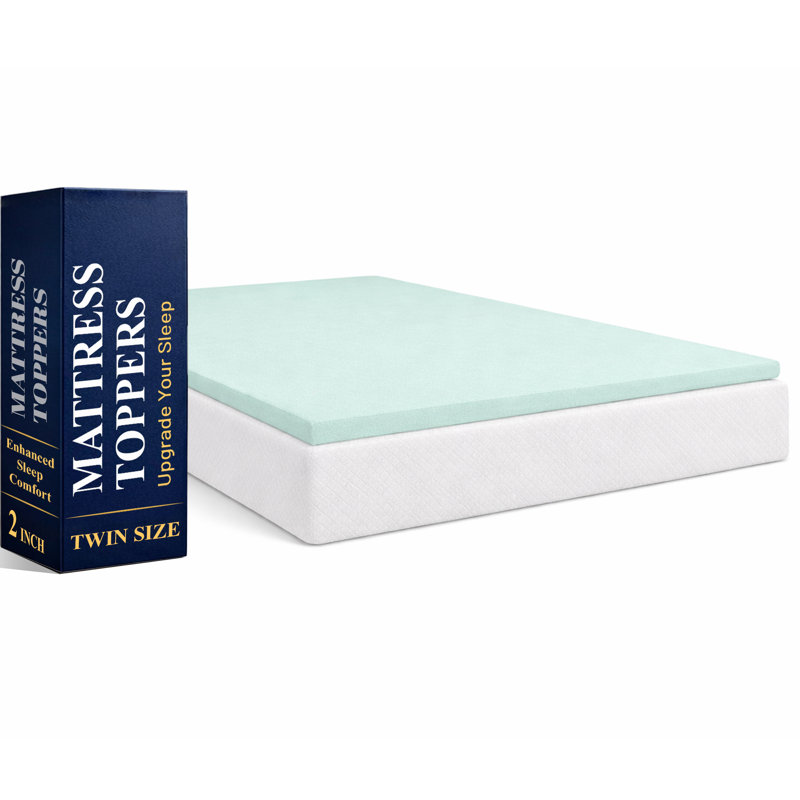 2-inch Breathable Plush Foam Mattress Topper for Orthopedic Support, Premium Supporting Bed Pads, Twin