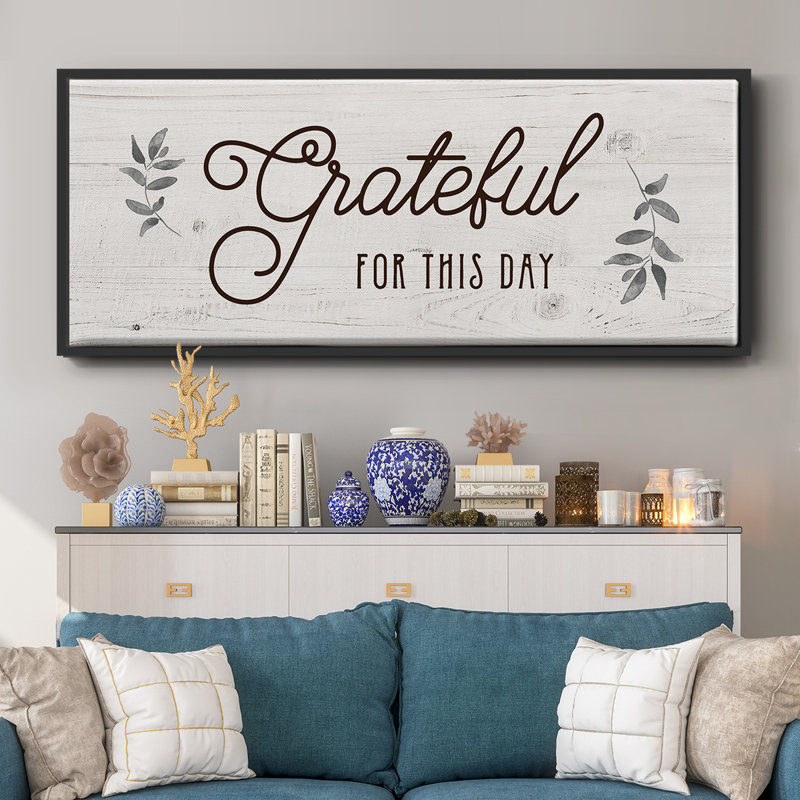 For this Day- Framed Canvas, 20" H x 50" W
