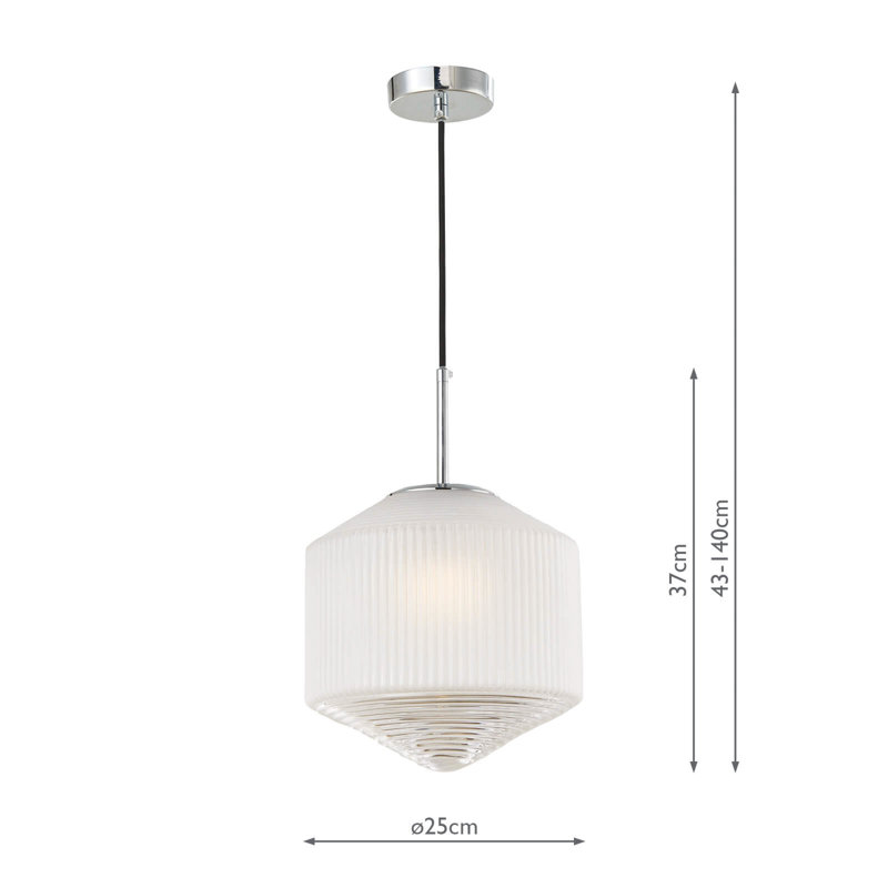 Amondre 1 - Light Polished Chrome Pendant