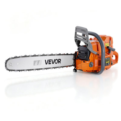Gas Powered Chainsaw 24 Inch 72CC 5HP 2 Stroke Engine Gas Chainsaw, for Wood Cutting, Tree Trimming & Land Clearing, Anti-Kickback Chain Brake, Power Chain Saw with Non-Slip Handle & Dual Tanks