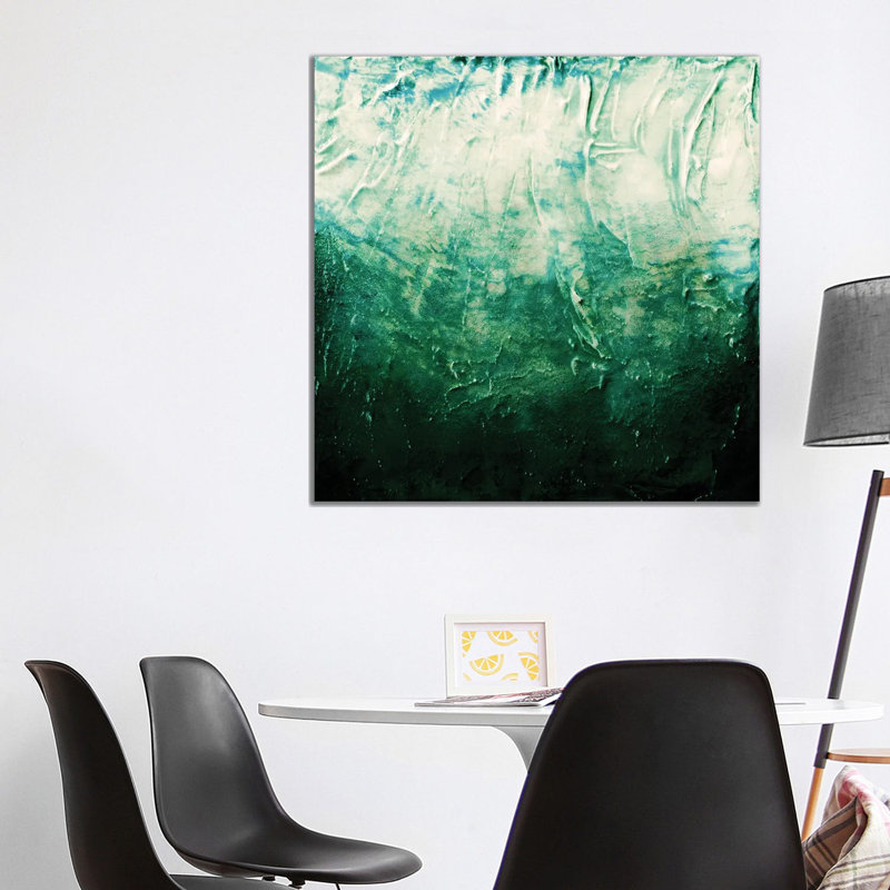 Beneath The Veil V, Dark Emerald Green Bold by Julia Di Sano - 1 Piece Wrapped Canvas Wall Art