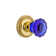 Rope Rosette with Crystal Cobalt Door Knob