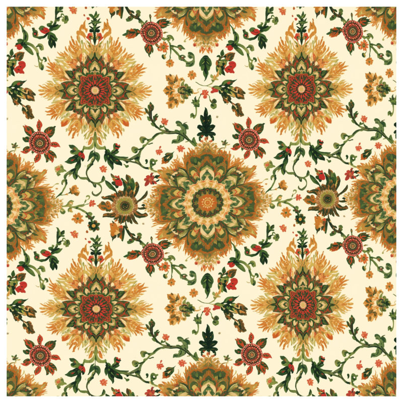 Rideaux de fenêtre à motif de médaillon floral, voilages et voilages à motif médaillon - 1 panneau, 50 po x 80 po - 1 panneau