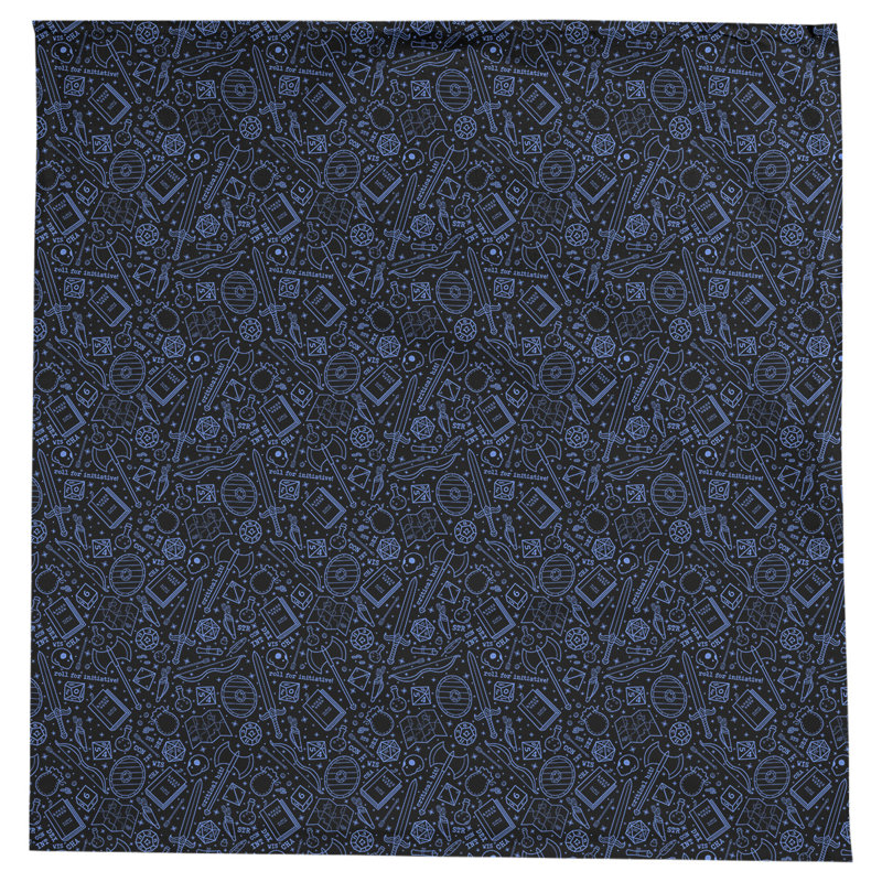 Nappe à motif rpg Leffel, Noir / Bleu