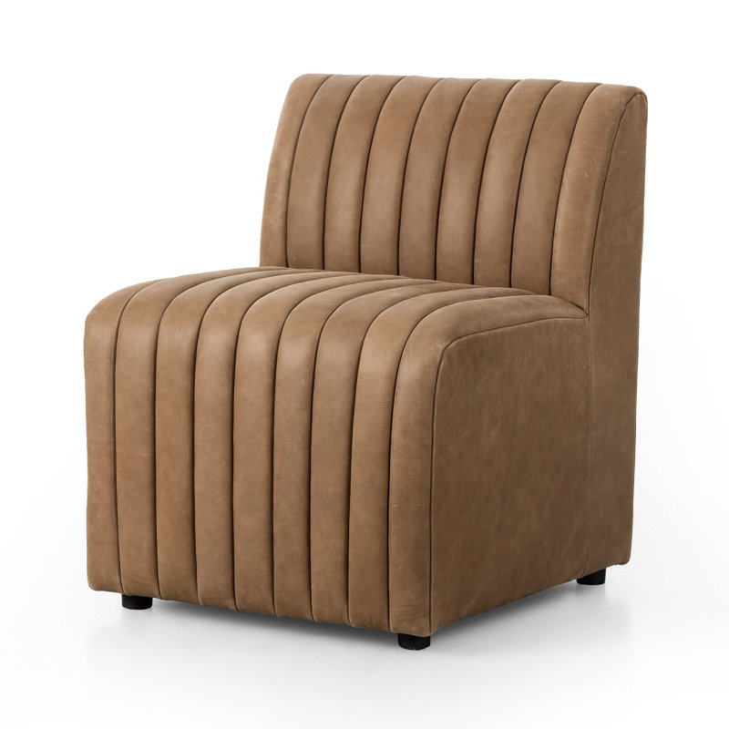Grayson Upholstered Dining Chair, Palermo Drift Genuine Leather