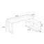 Bureau rectangulaire en bois massif avec 2 tiroirs Burlywood-297509743