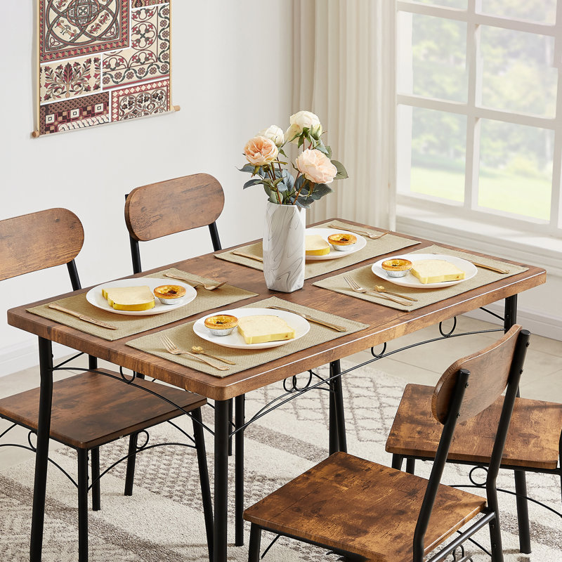 4-Pack Solid Linen Rectangular Placemats, Beige