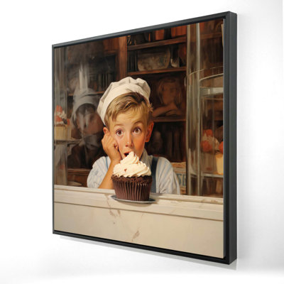 «The best cupcake», art contemporain sur toile encadré