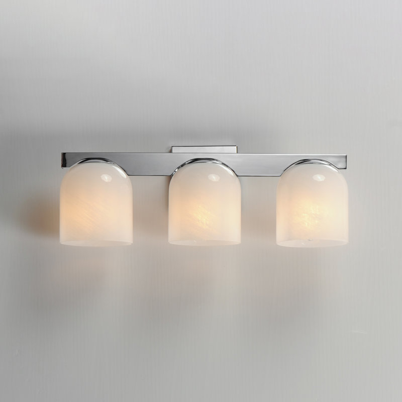 Éclairage pour meuble-lavabo à 3 lumières à intensité variable Galena, Chrome poli