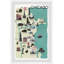 Carte illustrée de Chicago, reproduction d'art graphique sur papier-579867746
