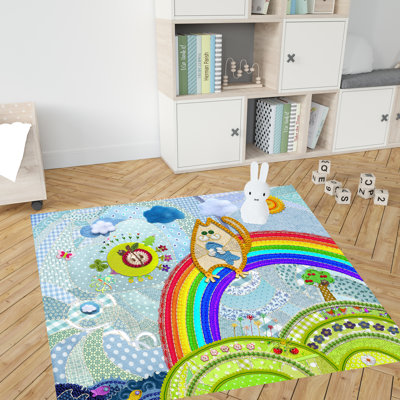 Vinyl Machine Printed 120cm X 170cm Area Rug