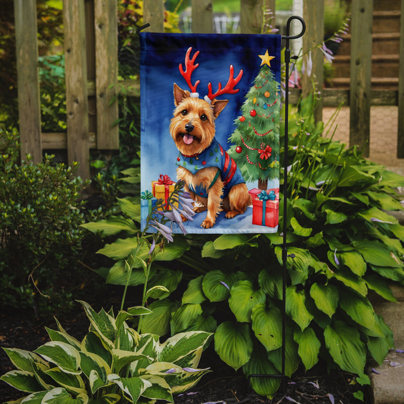Drapeau de Noël renne de jardin, Terrier australien