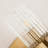 2-light Modern Brass Sconce With Ribbed Glass Shades