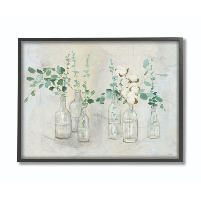 «Flowers and Plants Peinture», impression sur toile, H 24 po x l 30 po x P 1,5 po, Cadre noir