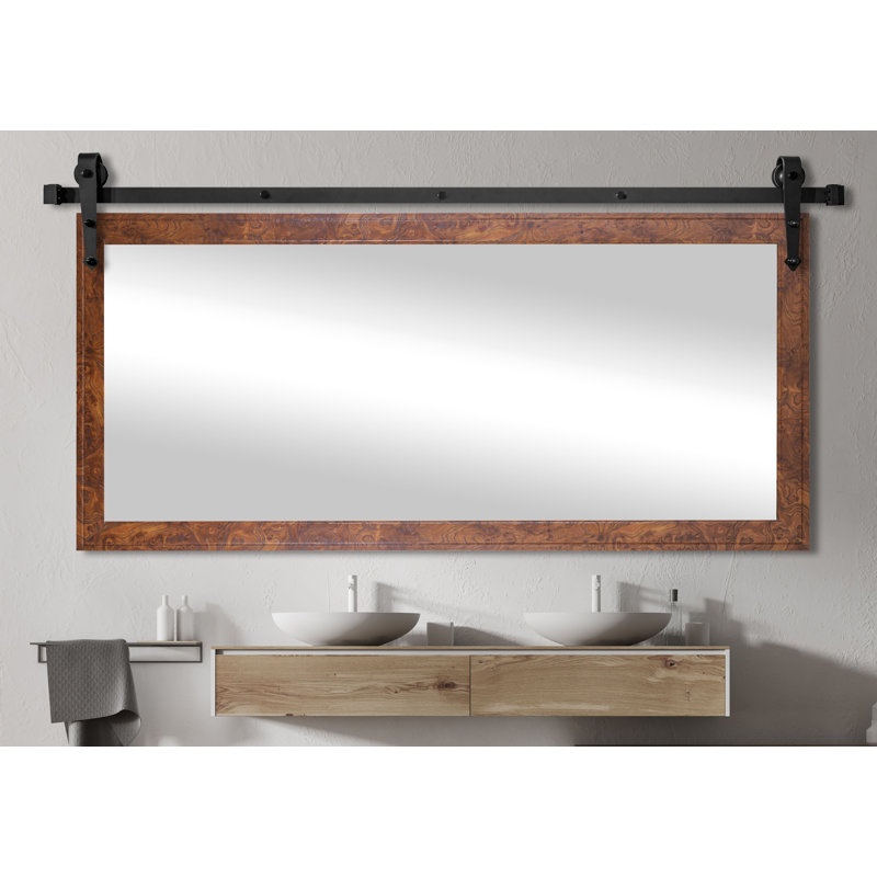 Jossa Engineered Wood Flat Mirror, 30.5" H x 61.5" W x 0.75" D