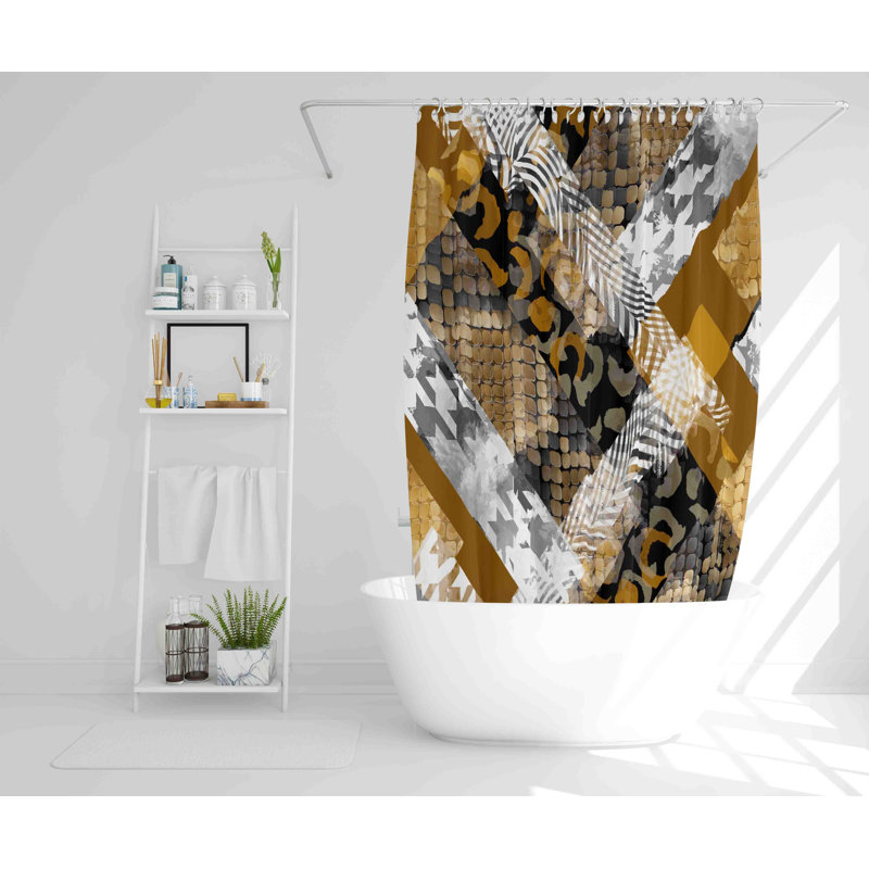 Skuli Polyester Shower Curtain, 168cm H x 168cm W