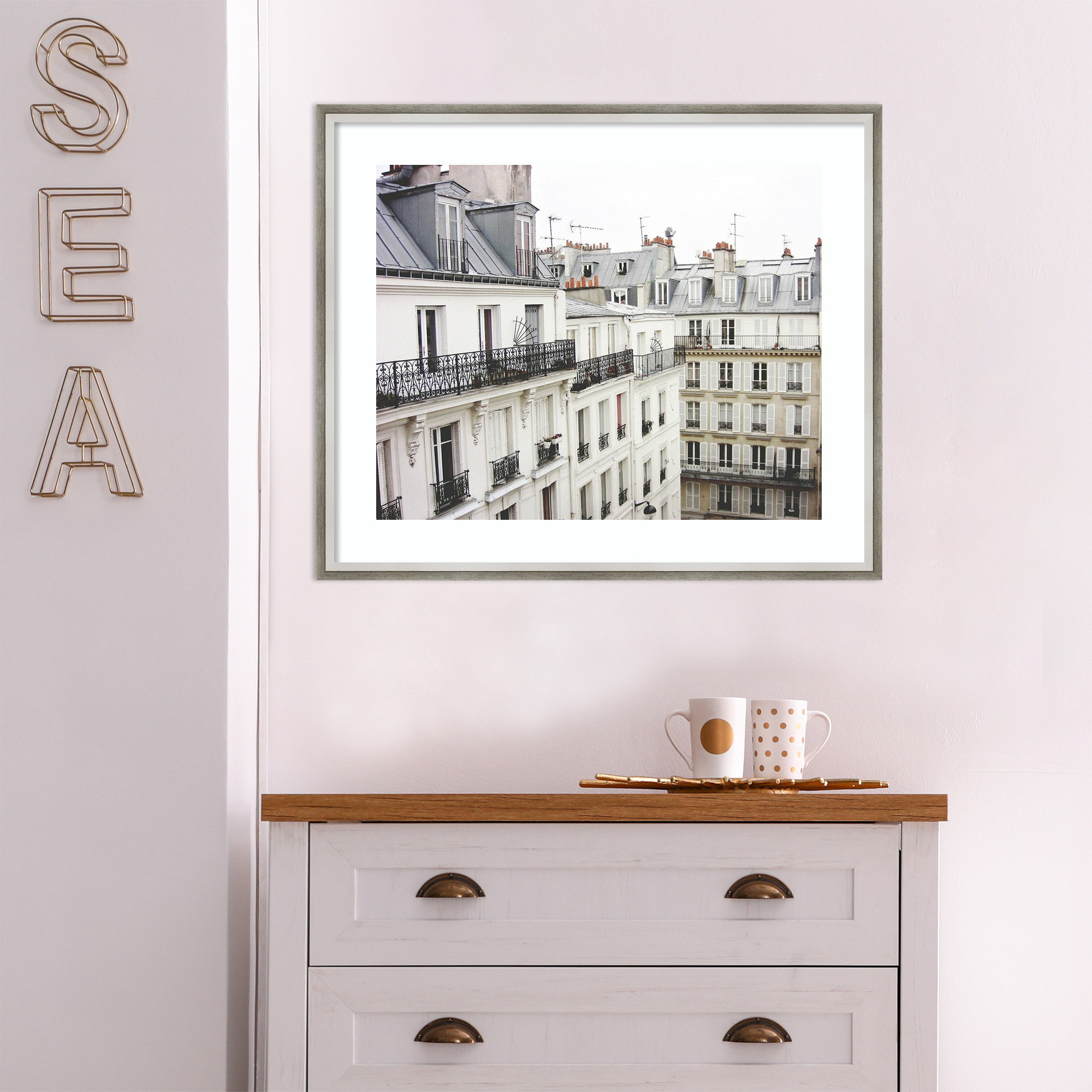 Montmartre by Lupen Grainne, 21" H x 25" W, Silver Framed