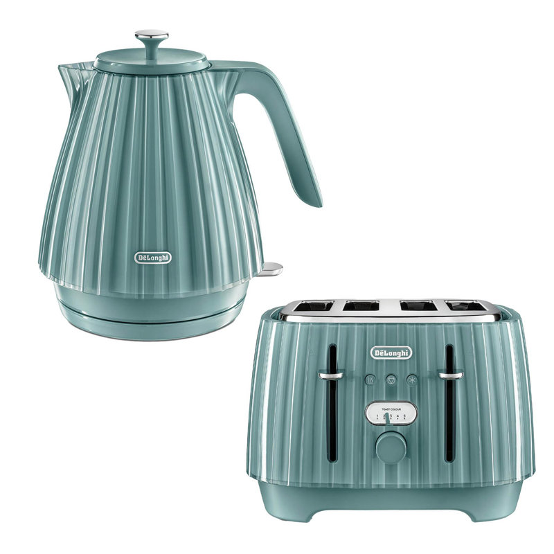 De'Longhi Ballerina 1.7 Kettle & 4 Slice Toaster, Green