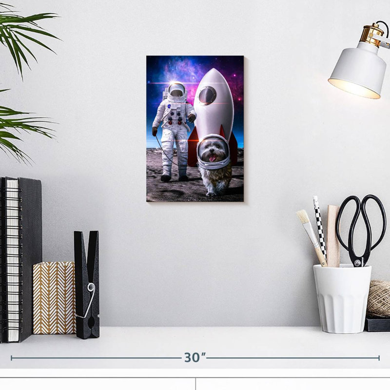 Oberle Just Walking A Space Dog Screen, 12" H x 8" W