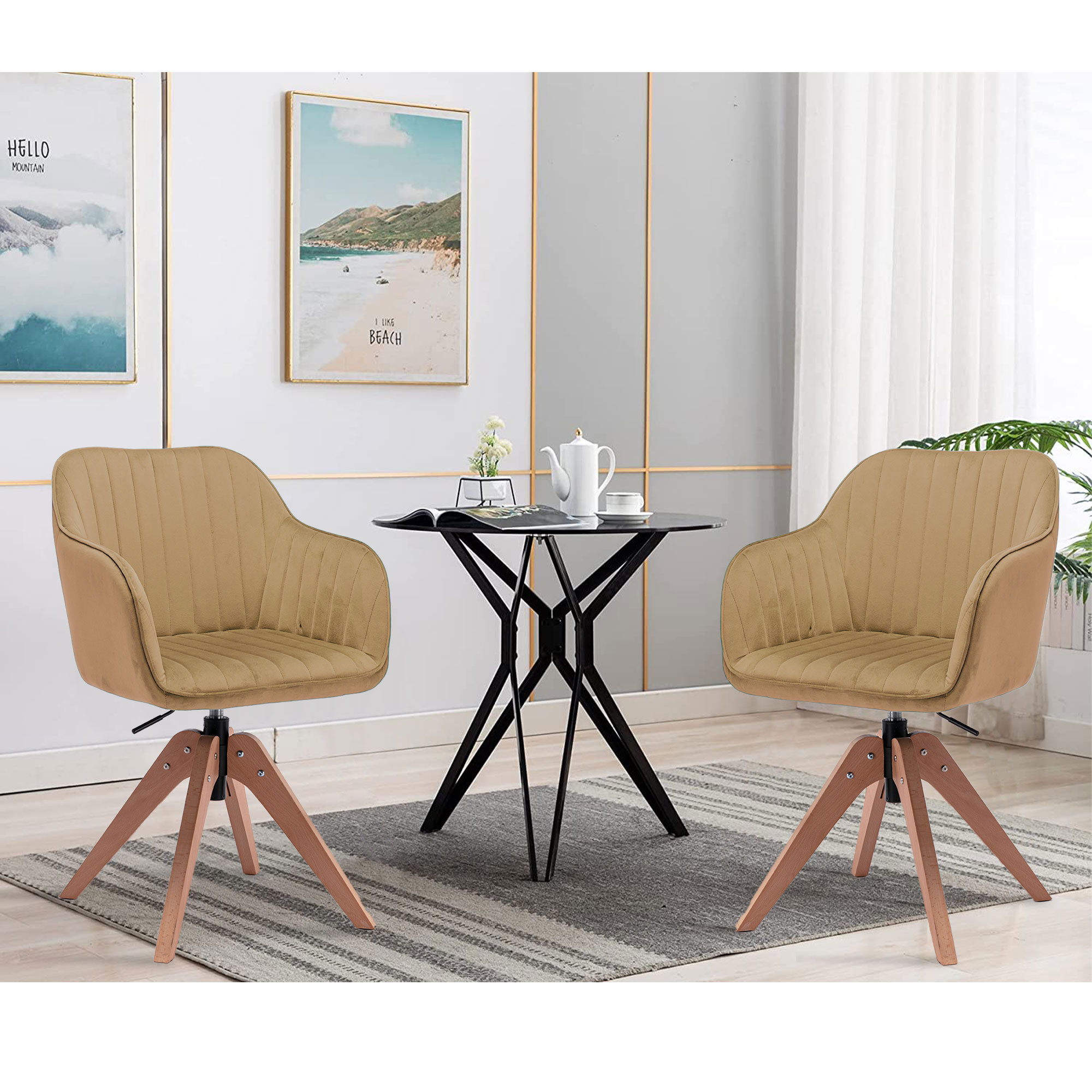 Office chair best sale wooden legs