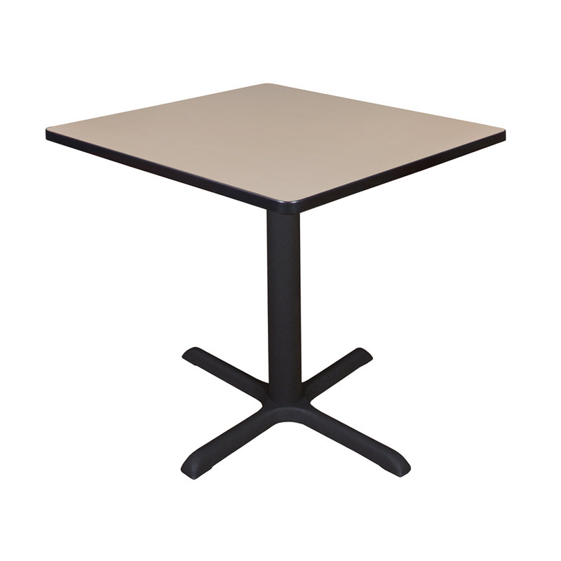 Neyland Cain Square X-Base Breakroom Table, Gray, 29" H x 48" L x 48" W