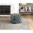 Modern Fabric Upholstered Pouf , Multi-Color, Non-Slip Base, Spot Clean Only With Multi-Color And Zipper Closure-2027307989