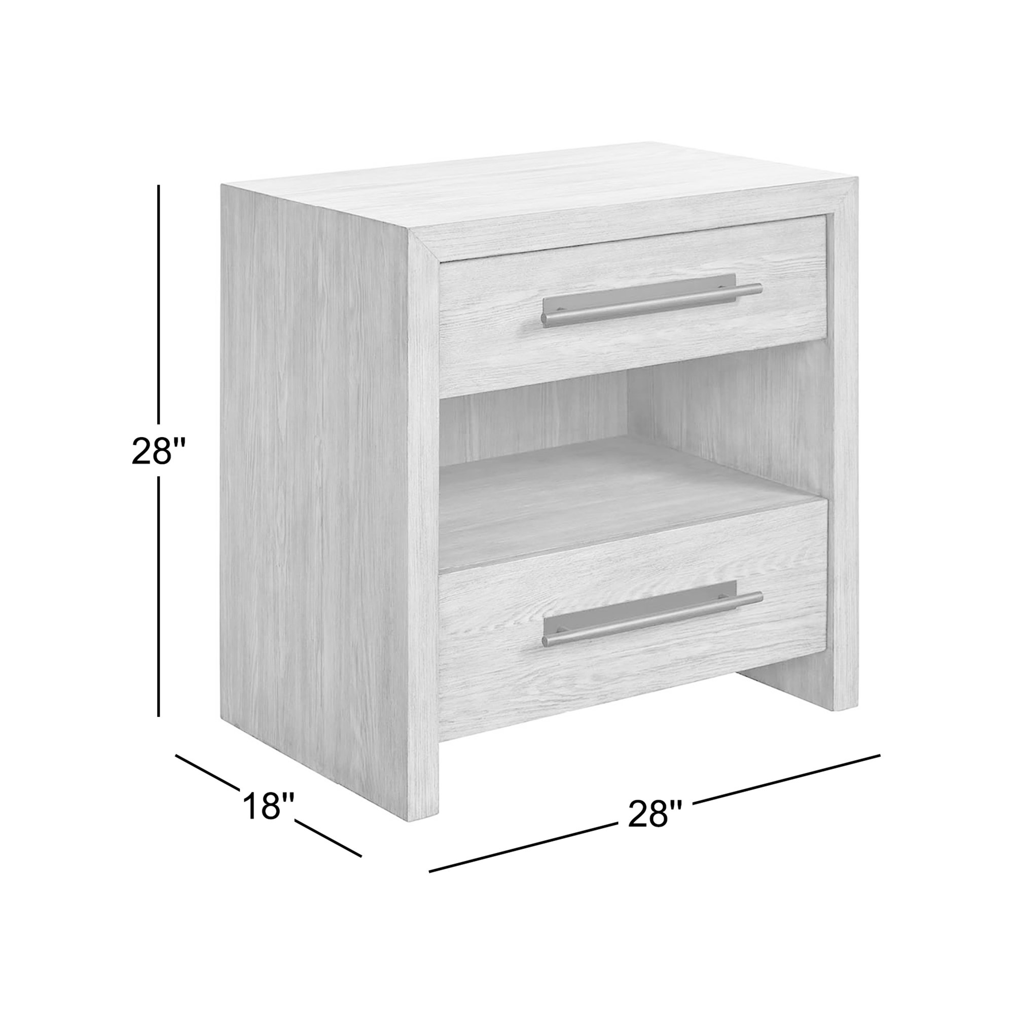 Baxley 2 - Drawer Nightstand, Brown
