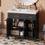 Meuble-lavabo simple 35,83 po Heichman avec plateau en céramique