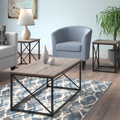 Table Set, 3pcs Set, Coffee, End, Side, Accent, Living Room, Metal