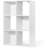 CAPHAUS Zaza 6 Cube 11-Inch Cube Storage Organizer Shelf Bookcase, Rustic Grey Oak or White-1905281778