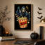 Art mural sur toile bleu avec masque fantôme-473084075