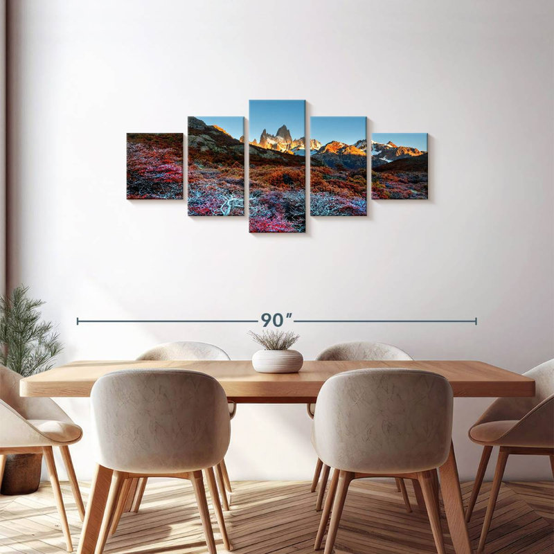 Fitz Roy Mountain Scene, 30" H x 68" W