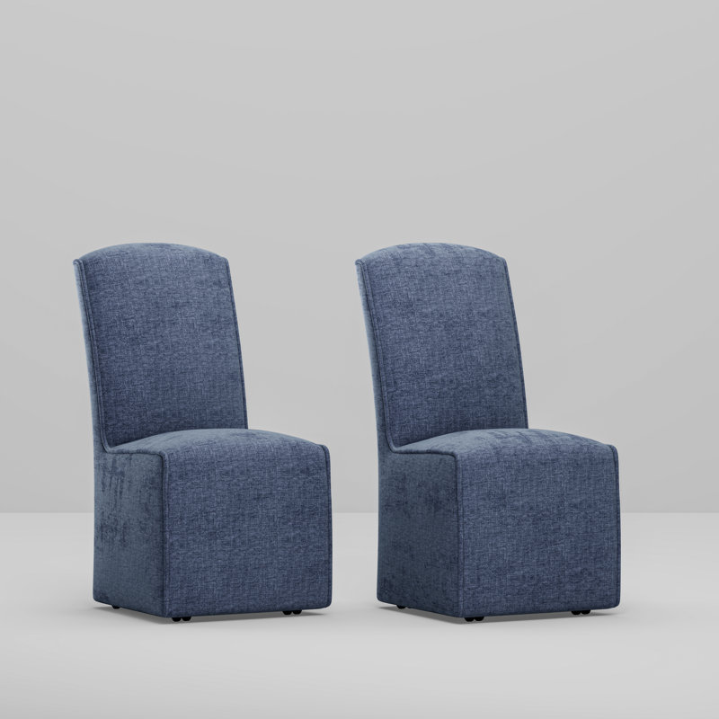 Chaise rembourrée Deaton, Bleu ardoise