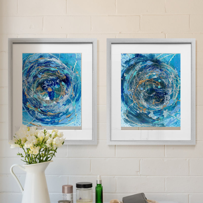 Waterbec I, ensemble de 2 reproductions d’art graphique encadrées sur papier
