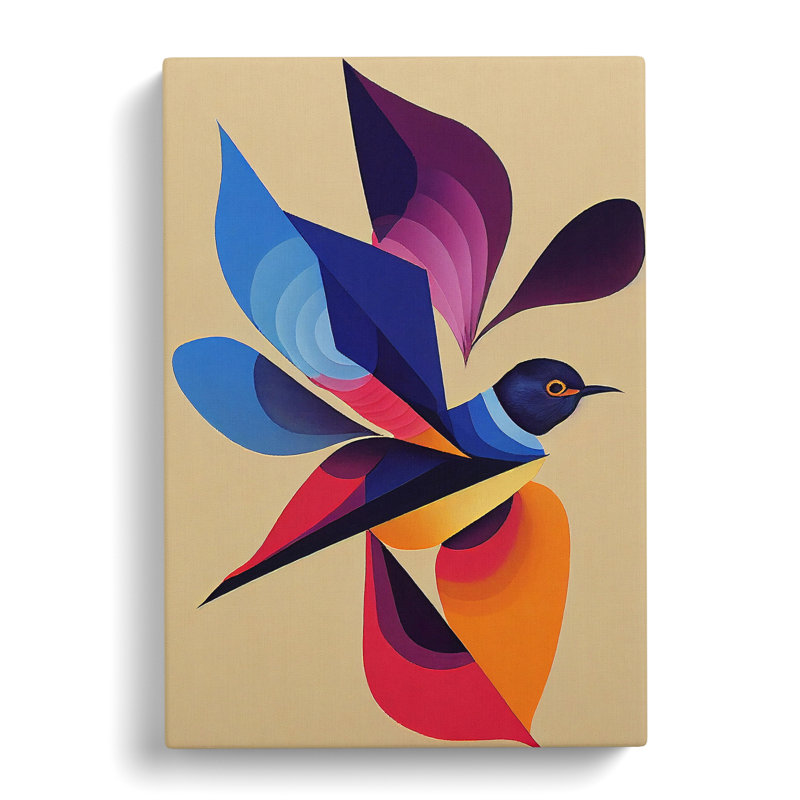 Perlowitz Swallow Bird Abstract Vol.4 - Wrapped Canvas, 60cm H x 40cm W