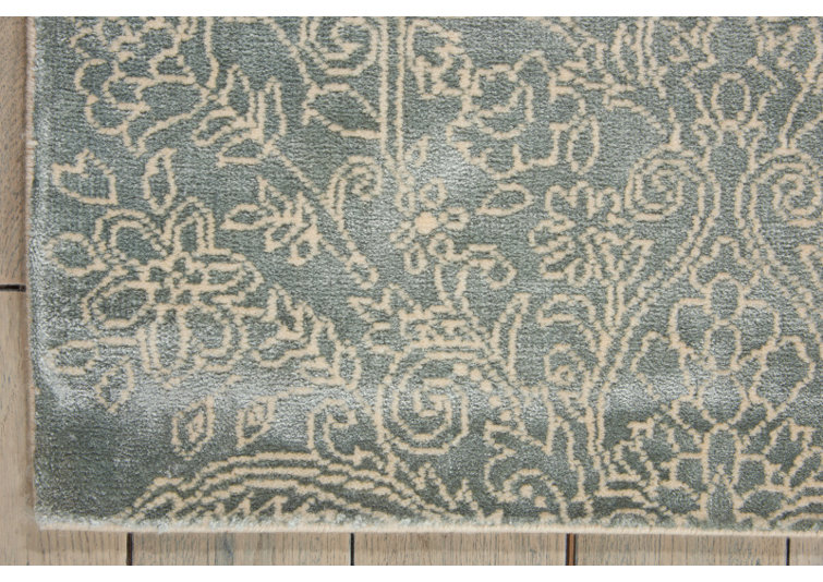Platine Floral Area Rug in Marine/Beige