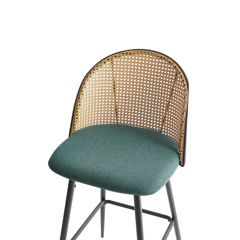 Annah Upholstered Counter Stool with Metal Frame