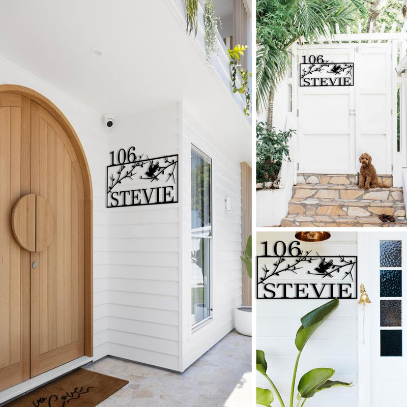 Décoration murale d'extérieur personnalisée, H 12 po x l 20 po x P 0,05 po, Oui