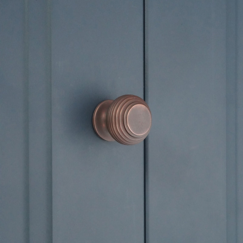Beehive 30mm Diameter Mushroom Knob, Aged Bronze