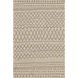 Hasani Hand Knotted Wool Geometric Area Rug in Beige
