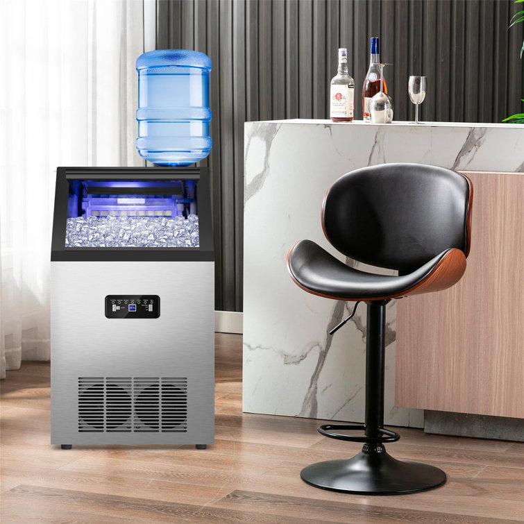 KELIVOL 100 Lb. Daily Production Cube Clear Ice Freestanding Ice Maker