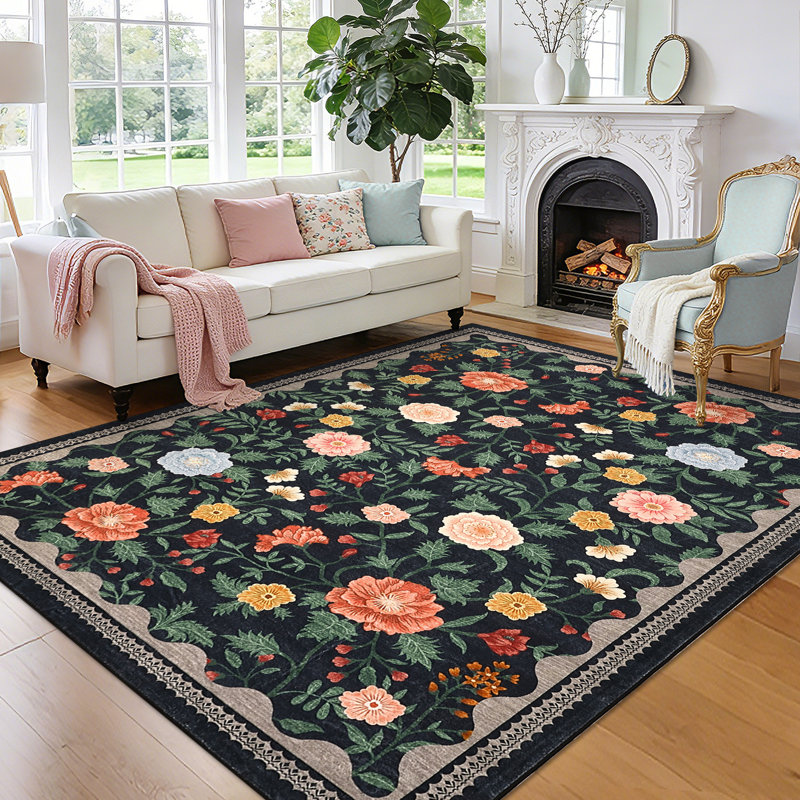 Area Rugs Carpet Rugs for Living Room Washable Area Rug Foldable Carpet Non-Slip Accent Carpet for Dining Room Home Office